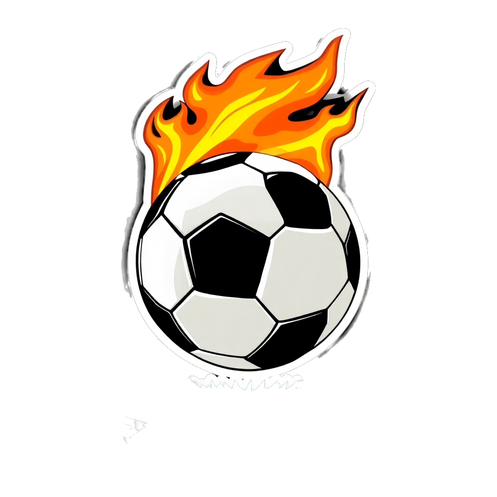 flaming soccer ball