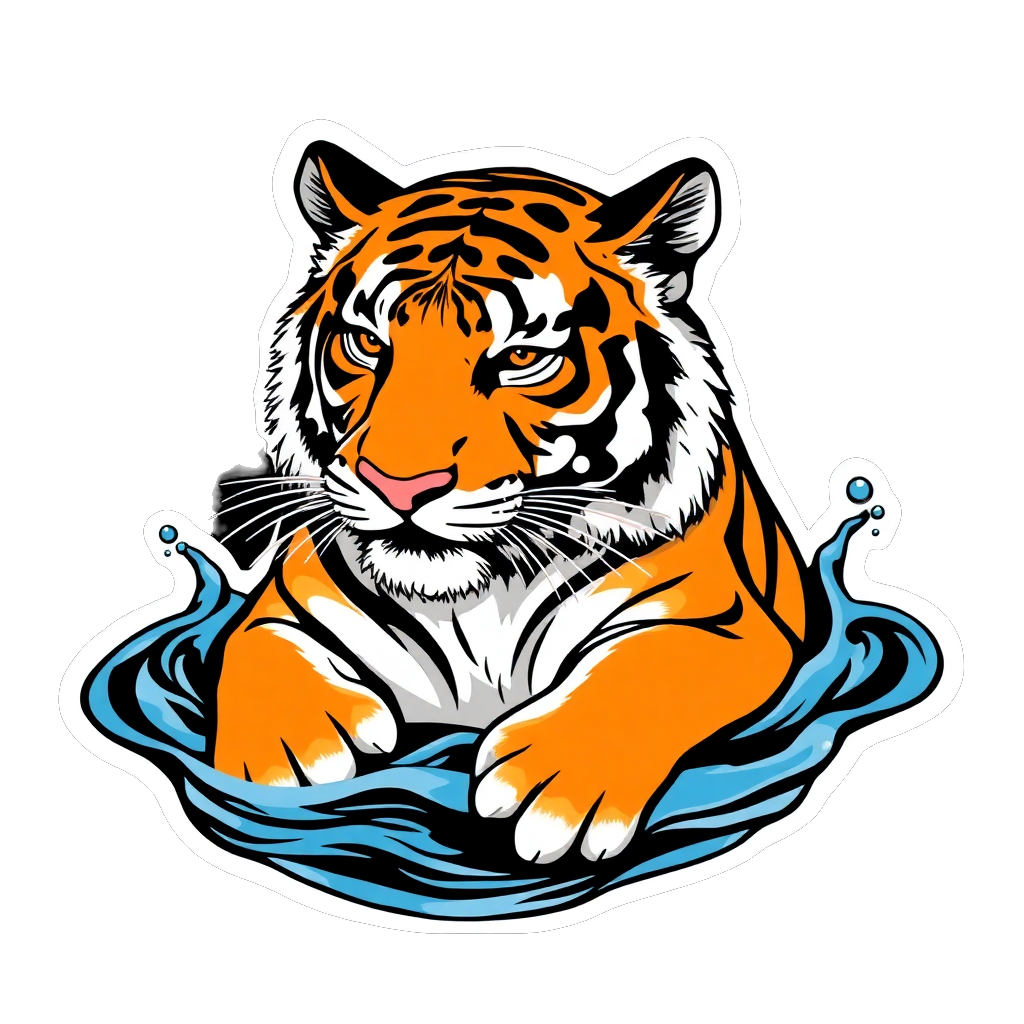 tiger in water
