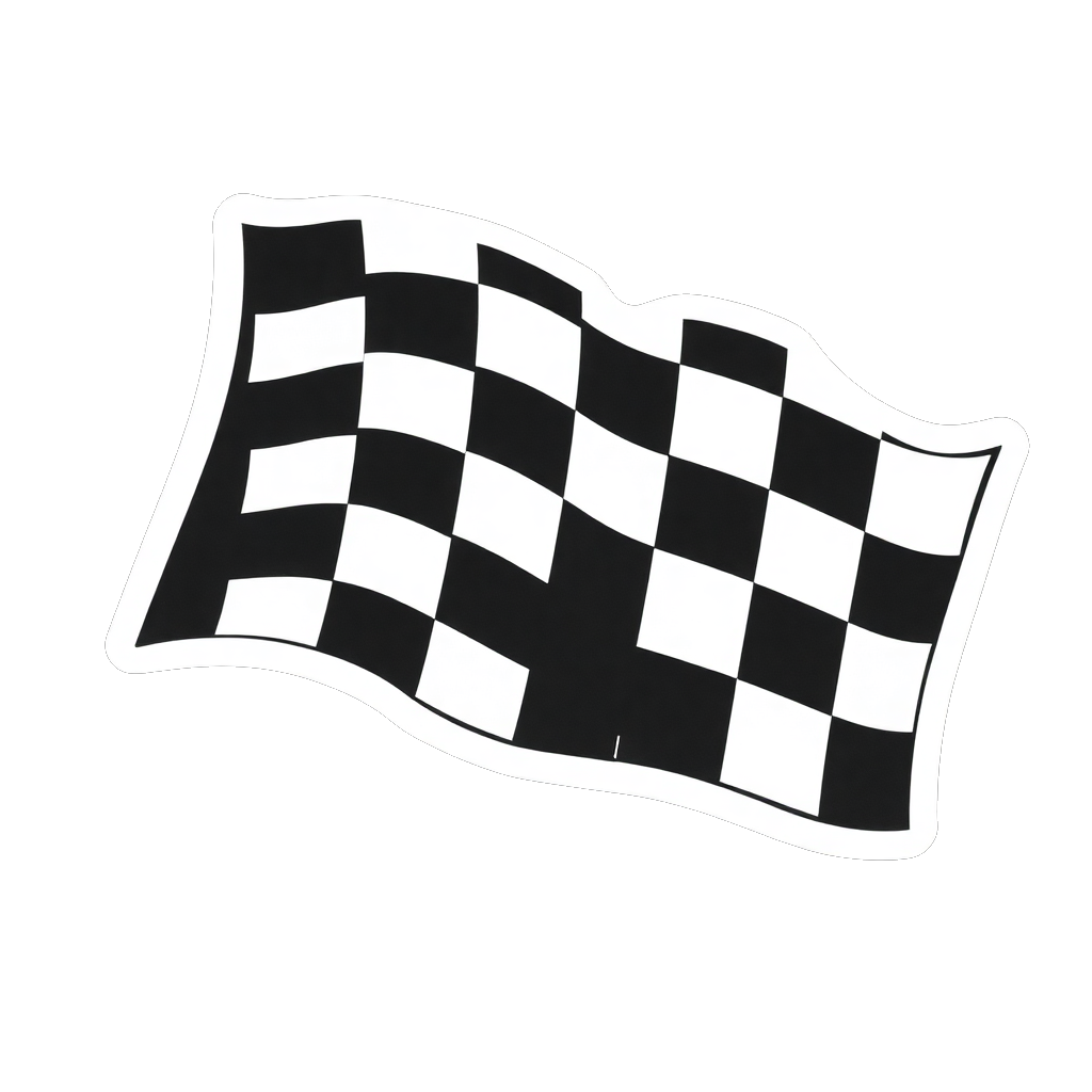 black and white checkered flag
