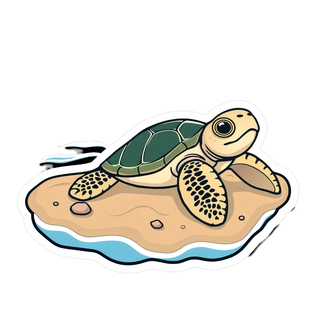 baby turtle on beach