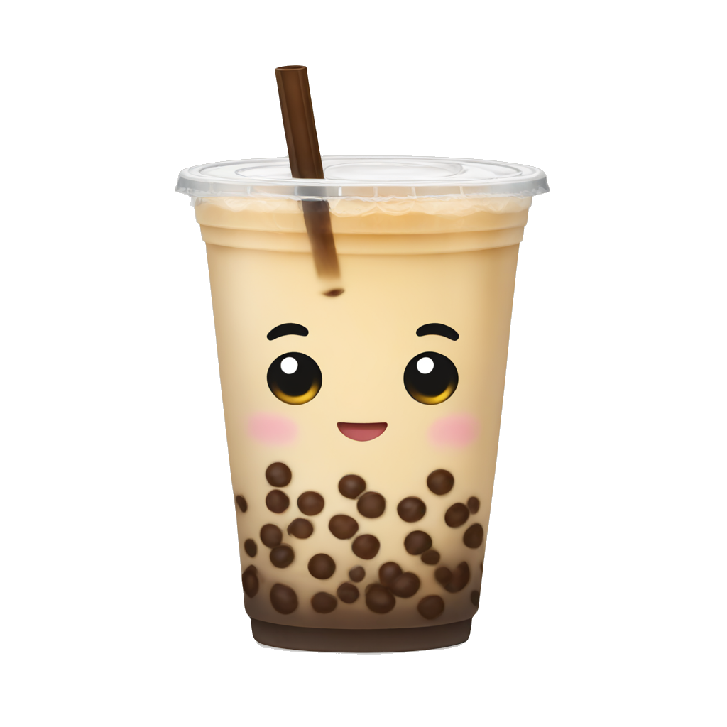 einen braunen bubble tea