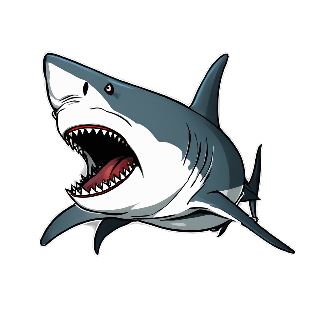 angry shark