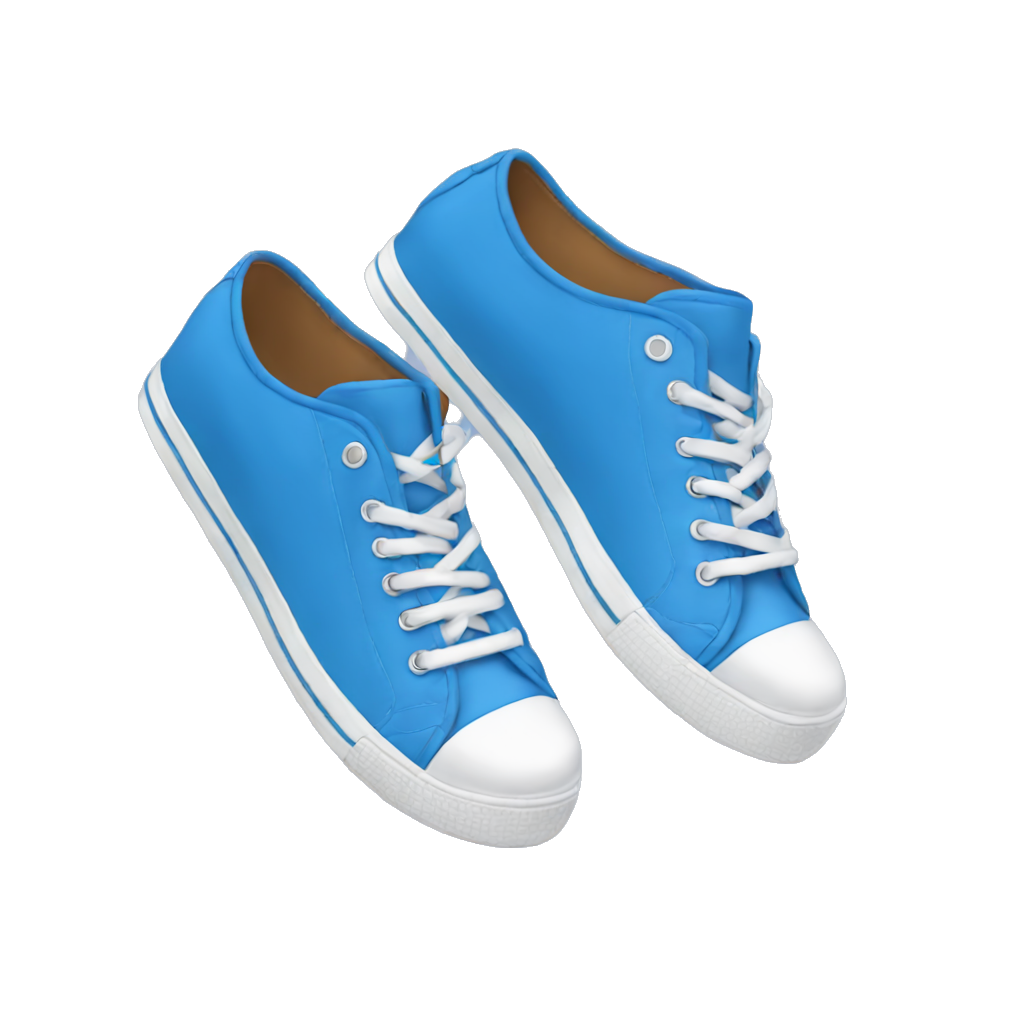 blue shoes