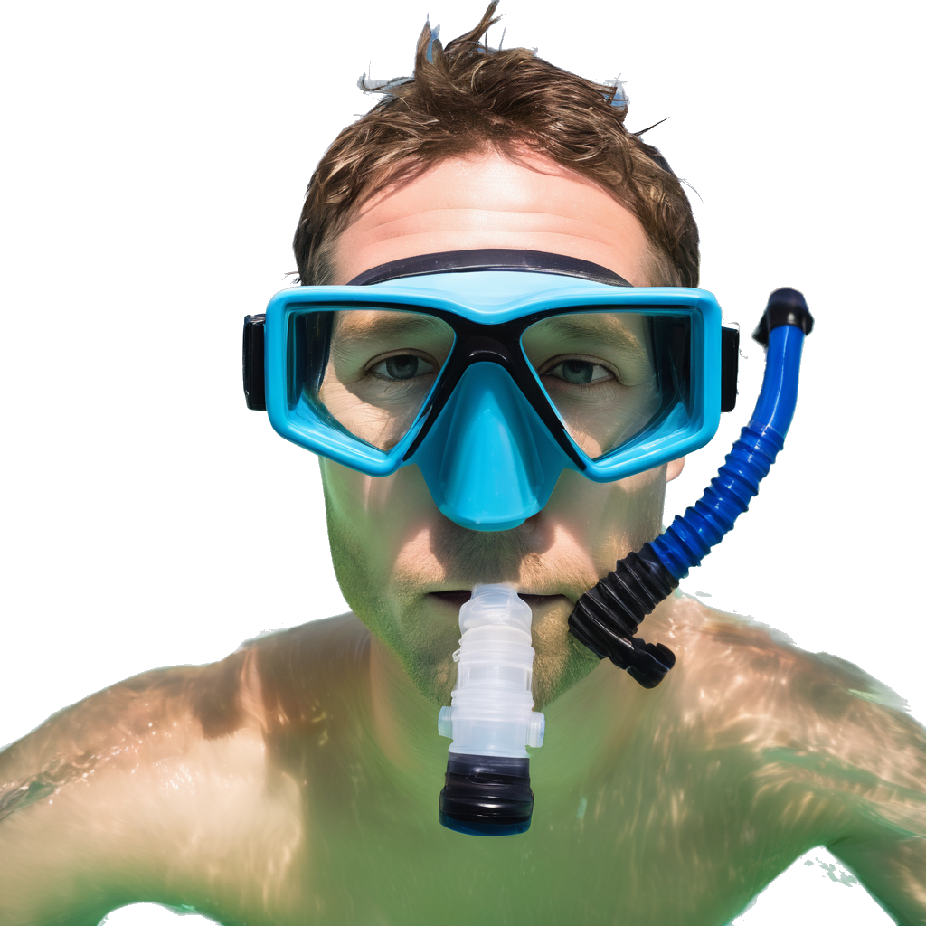 man snorkeling