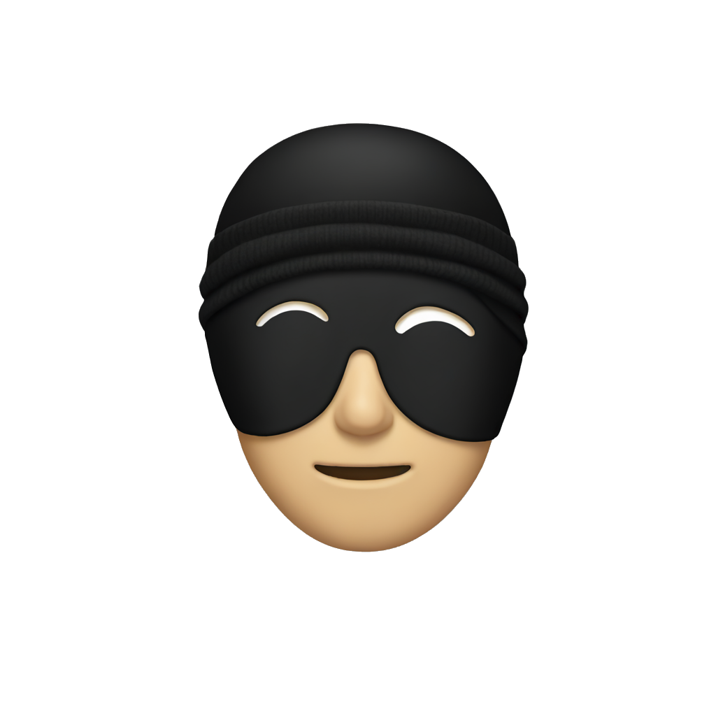 white guy with a black ski mask on