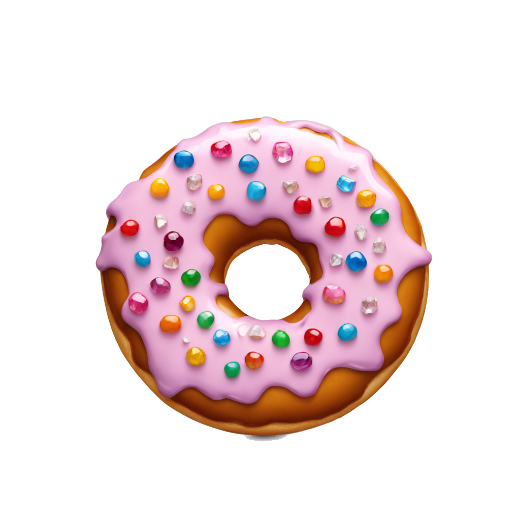 donut with crystal glaze