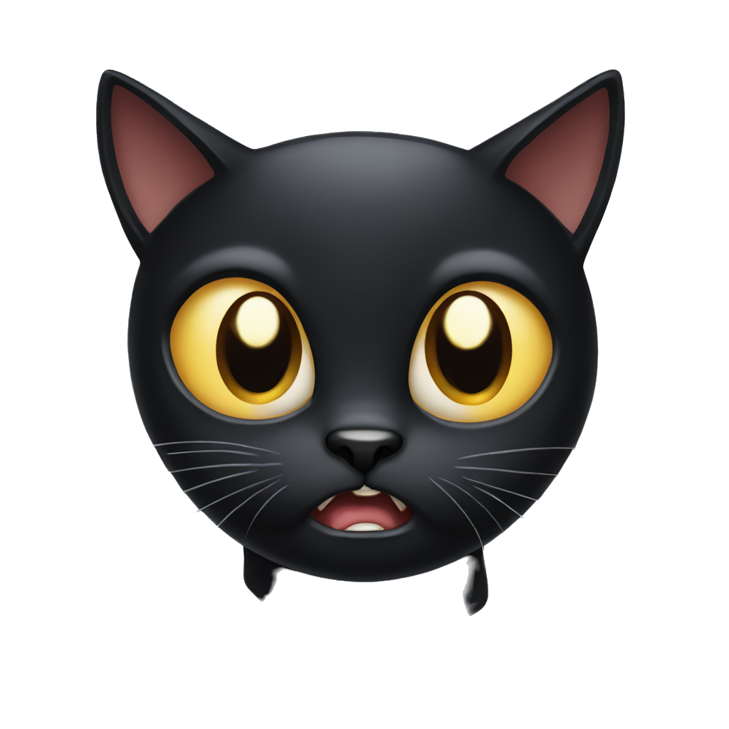 black cat angry