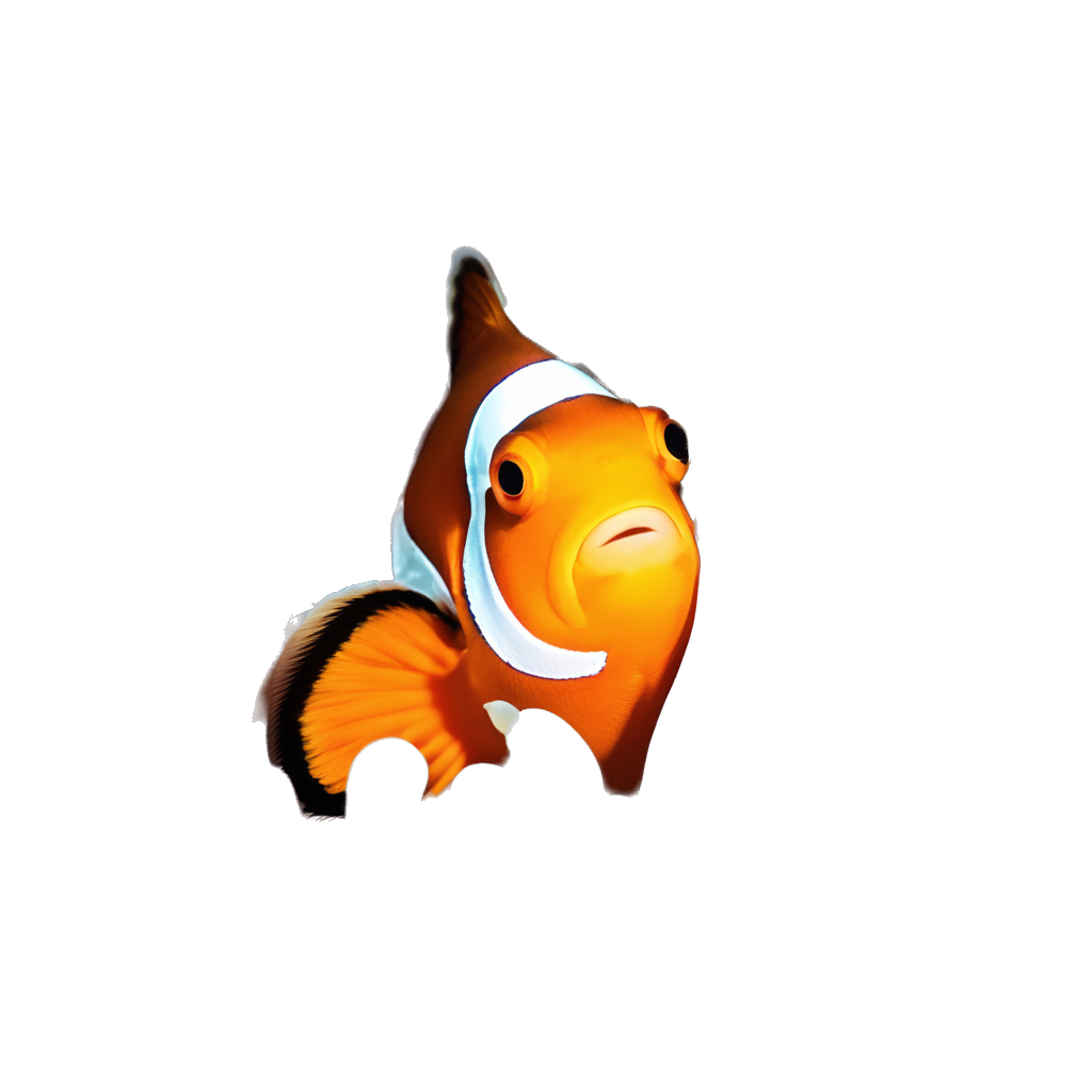 clownfish hiding in anemone