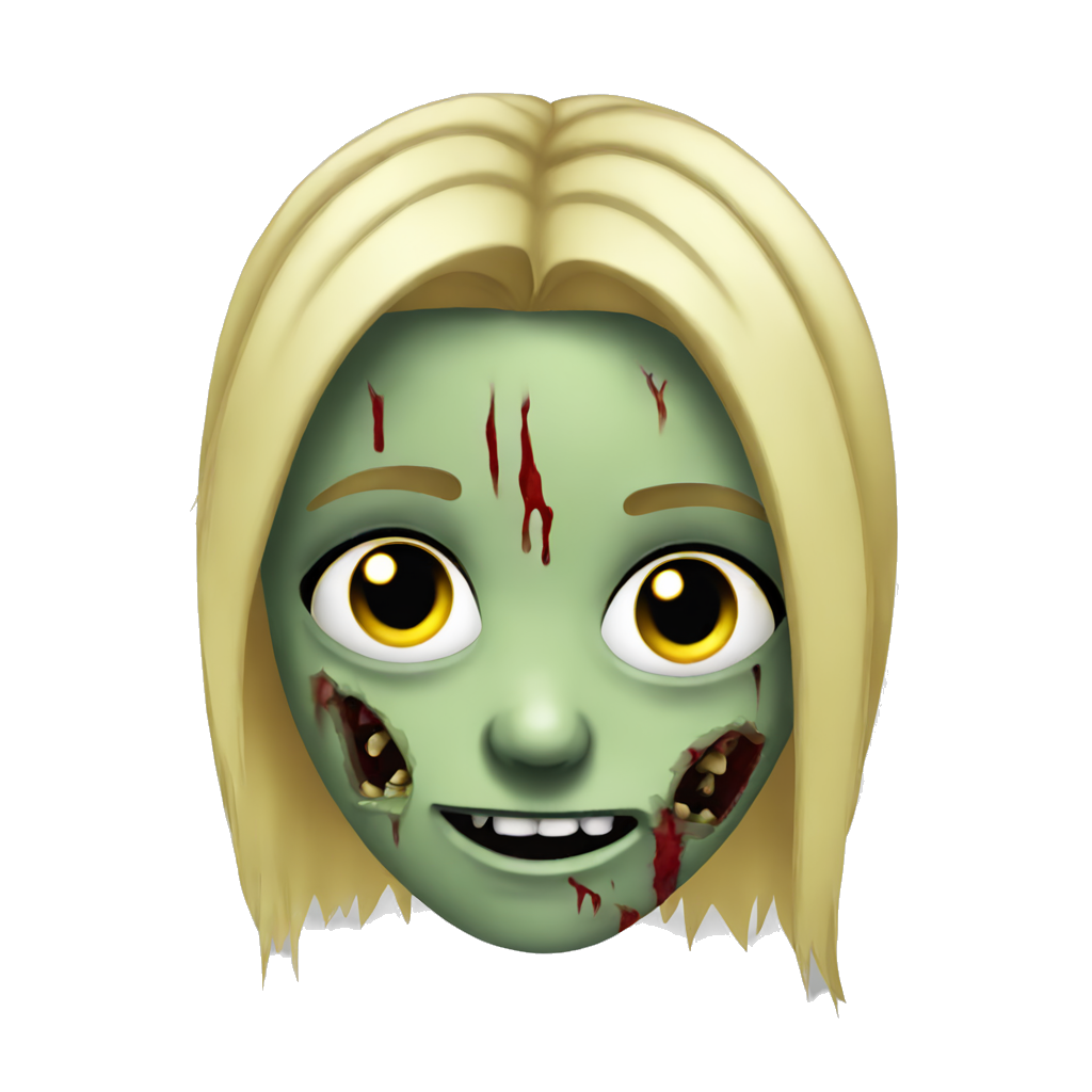 a blonde emo zombie with piercings