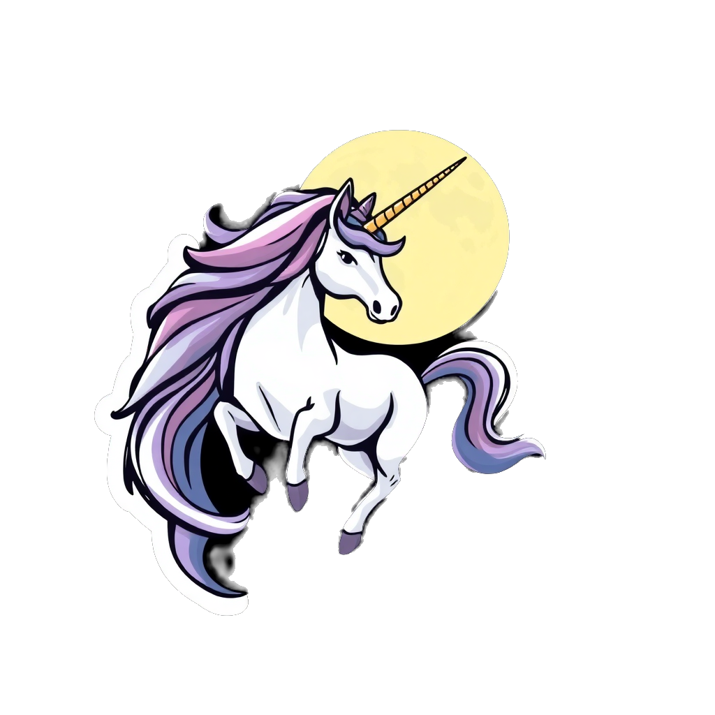 unicorn with a moon