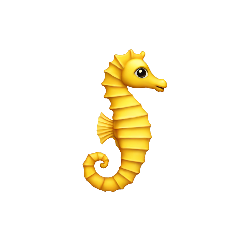 a yellow seahorse